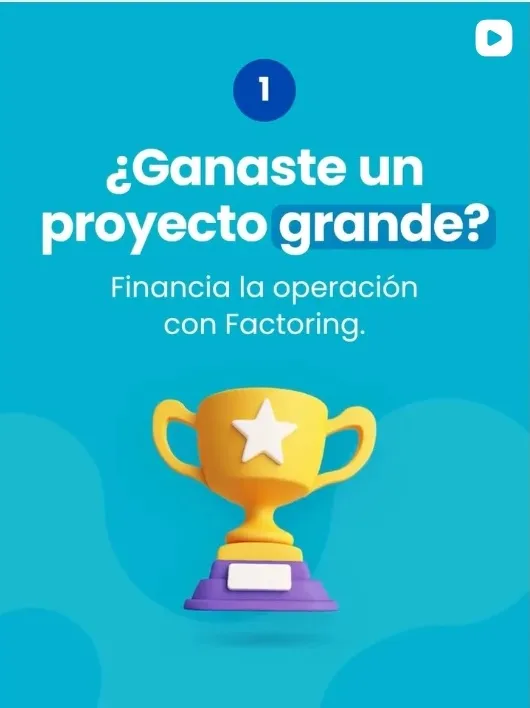 Reel de Instagram: ¿Ganaste un proyecto grande? Financia la operación con factoring